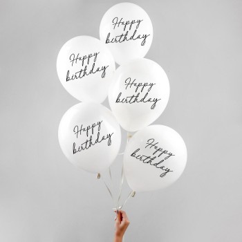 Набор шаров "Happy birthday" классика, 5 шт. 6480858